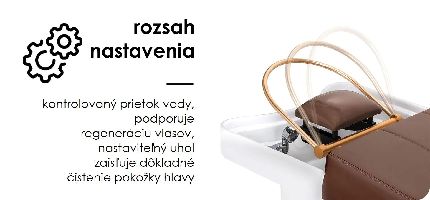 Umývacie lehátko Gabbiano Head Spa 017 hnedé