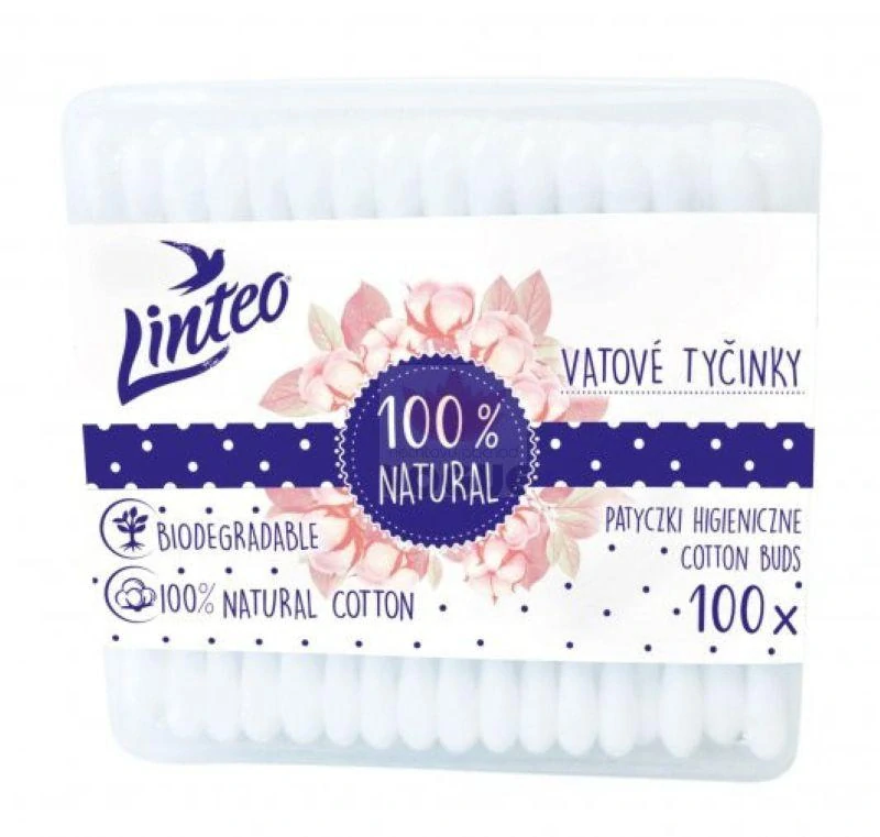 Vatové tyčinky Linteo 100 ks