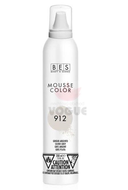BES Farebné penové tužidlo, strieborna siva č. 912, 200ml