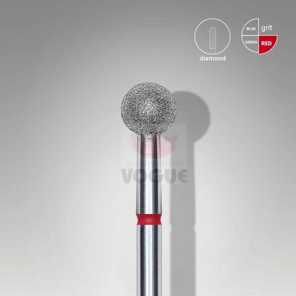 Staleks Diamantový brúsny nadstavec - “ball” red 5mm - FA01R050