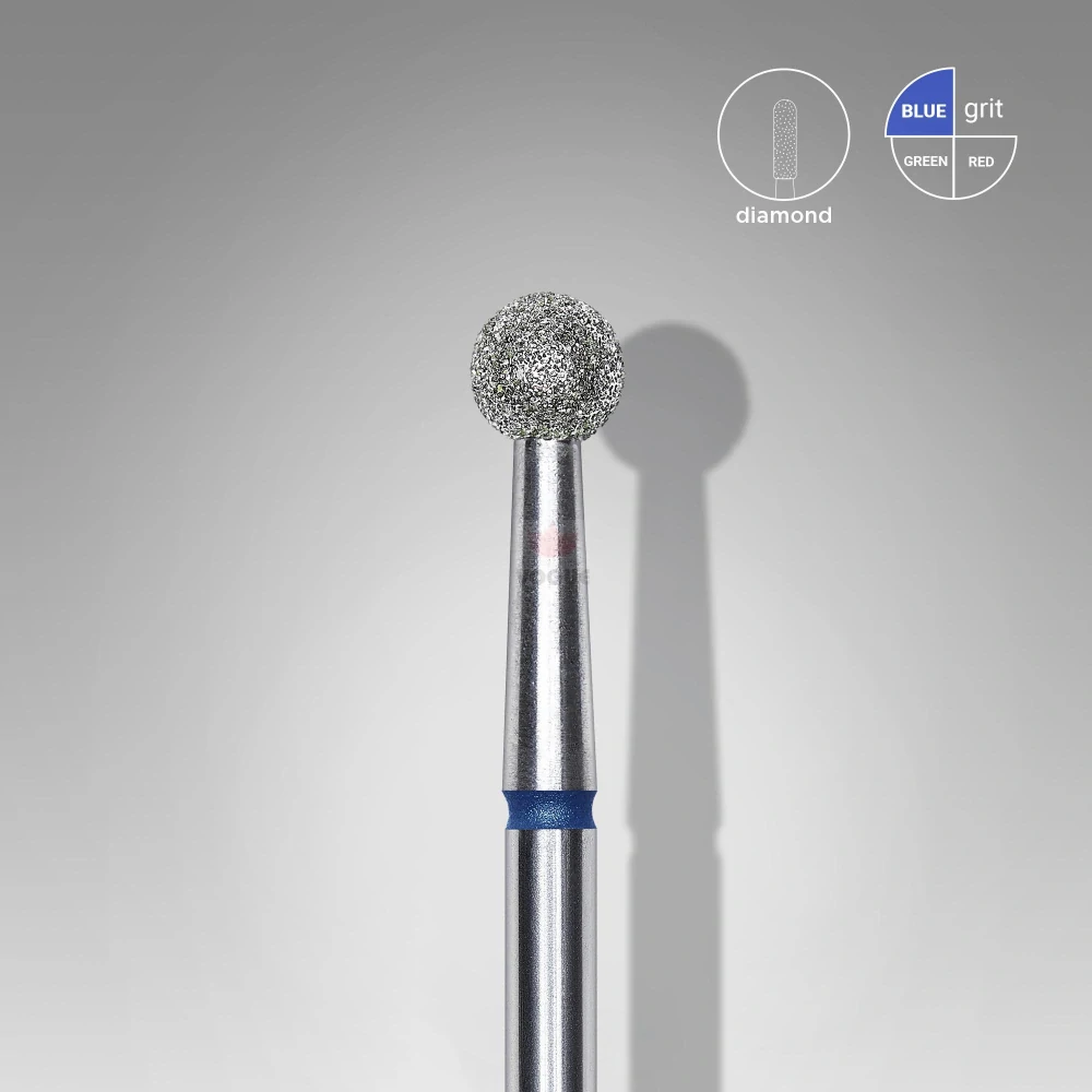 Staleks Diamantový brúsny nadstavec - “ball” blue 4mm - FA01B040
