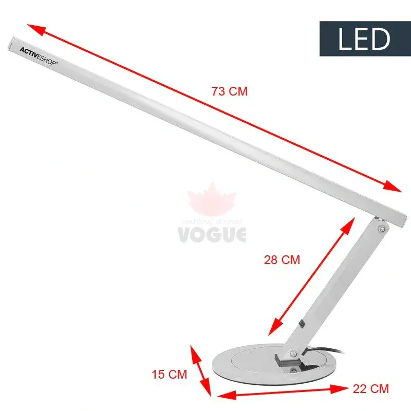 Lampa na stôl Slim LED strieborná