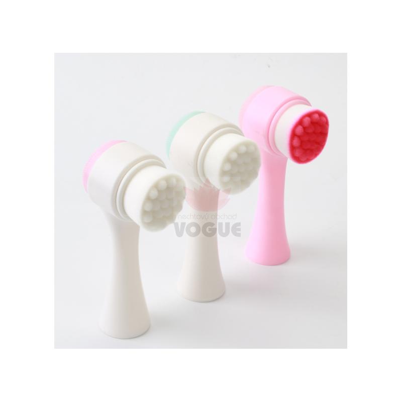 Kefka na čistenie pleti biela obojstranná