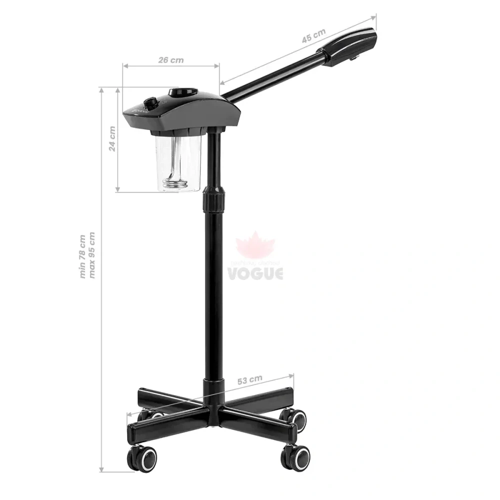 Čierny naparovač do kozmetiky Giovanni D-20