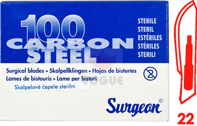 Skalpelová čepieľka 1 kus Surgeon veľ. 22