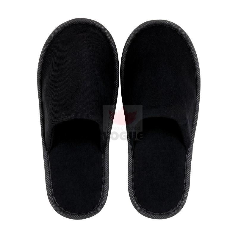 Froté papuče plné čierne