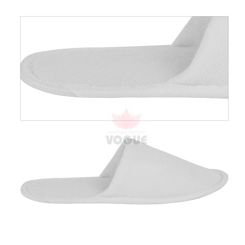 Froté papuče plné biele