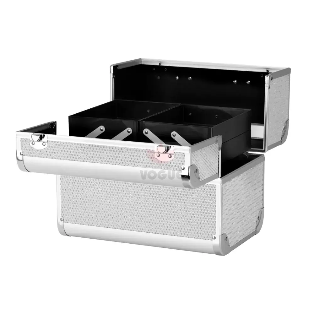 Kozmetické kufrík strieborný 44