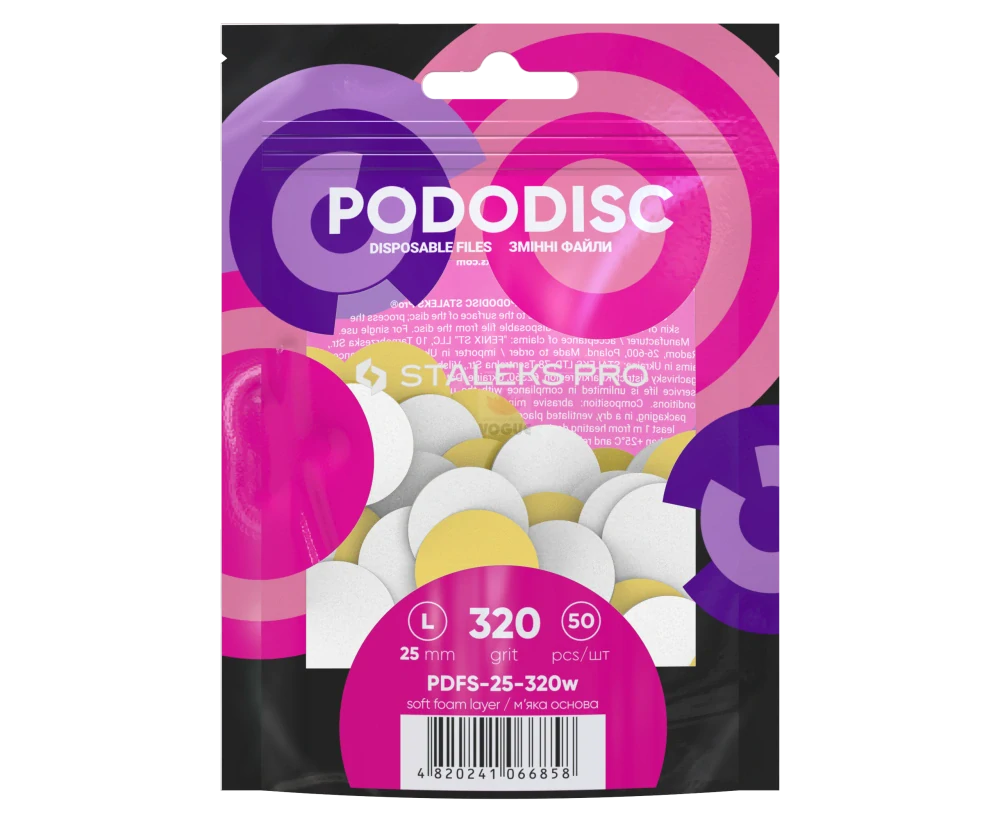 Staleks Pro Brúsne papiere Pododisc L PDF-25-100 biele