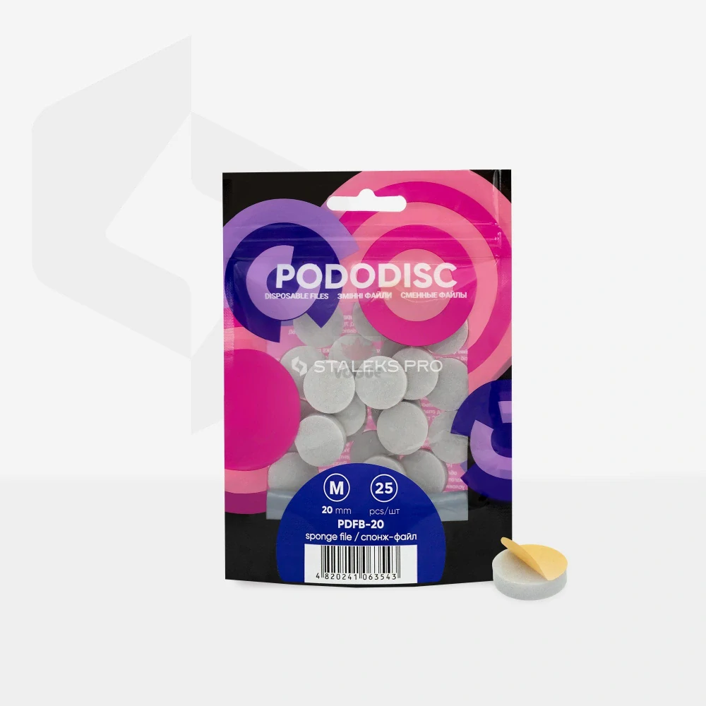 Staleks Jednorázové pilníky - sponges for Pododisc - M - 20mm PDFB-20