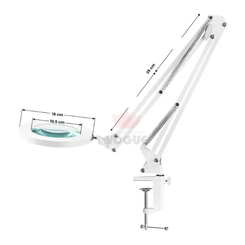 Lampa s lupou LED Glow 308 stolová biela
