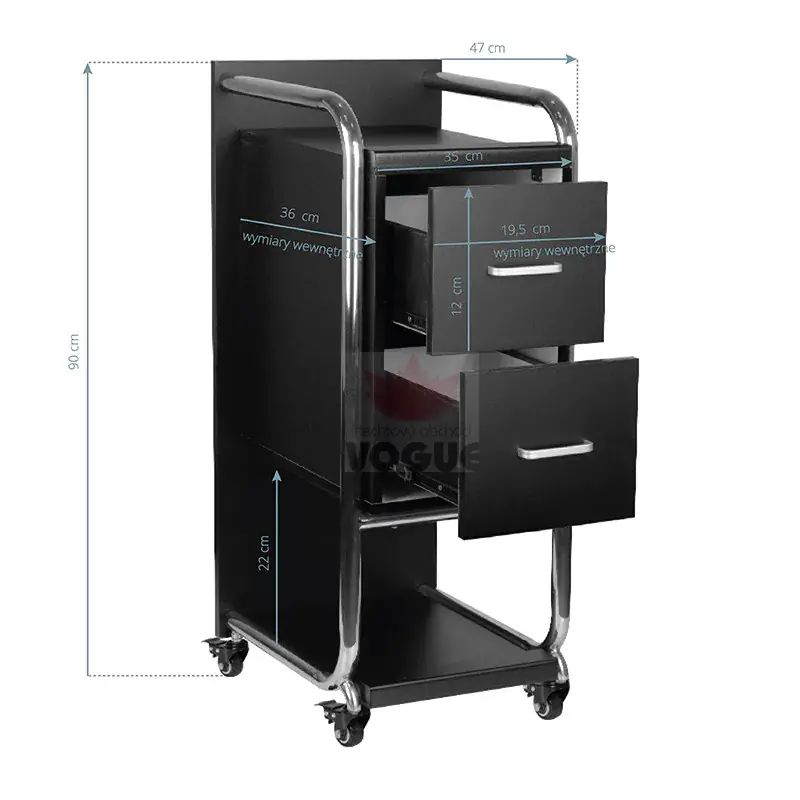 Gabbiano kadernícky vozík Solo strieborno čierny