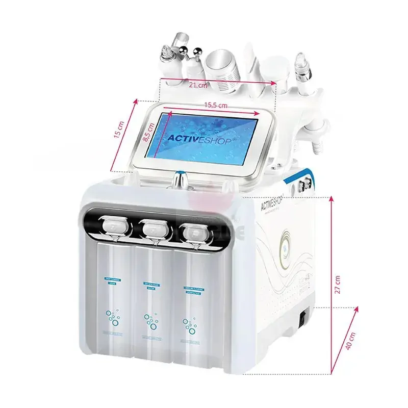 Vodíkový prístroj na čistenie pleti Hydrogén H2+ 6v1 novej generácie + sada roztokov Syis hydro