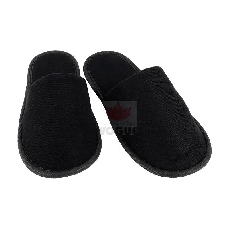 Froté papuče plné čierne