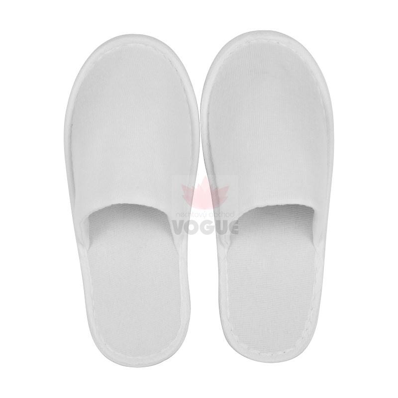 Froté papuče plné biele