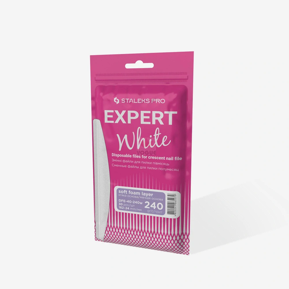 Staleks Expert jednorázové pilníky DFE-40-240 biele