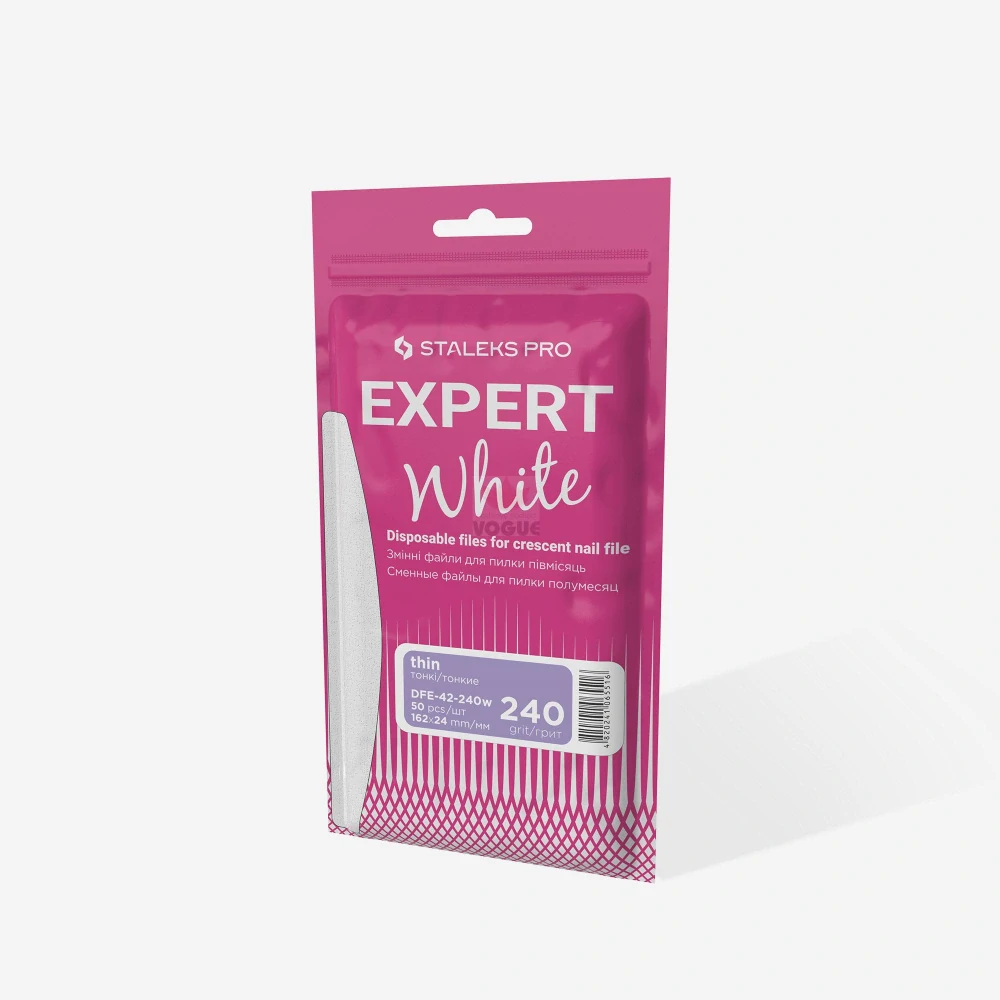 Staleks Expert jednorázové pilníky DFE-42-240 biele