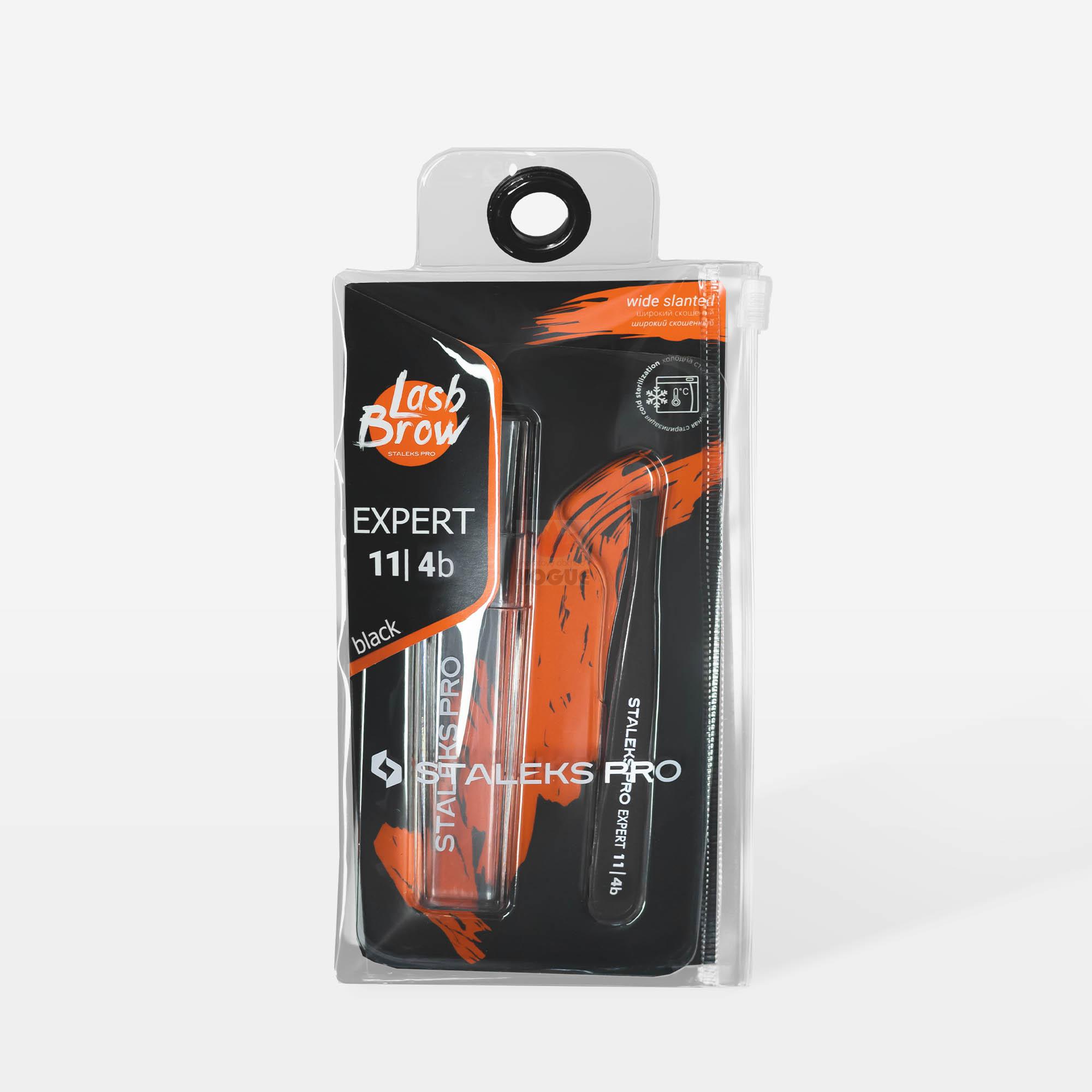 Staleks Expert pinzeta na obočie TE-11/4 čierna