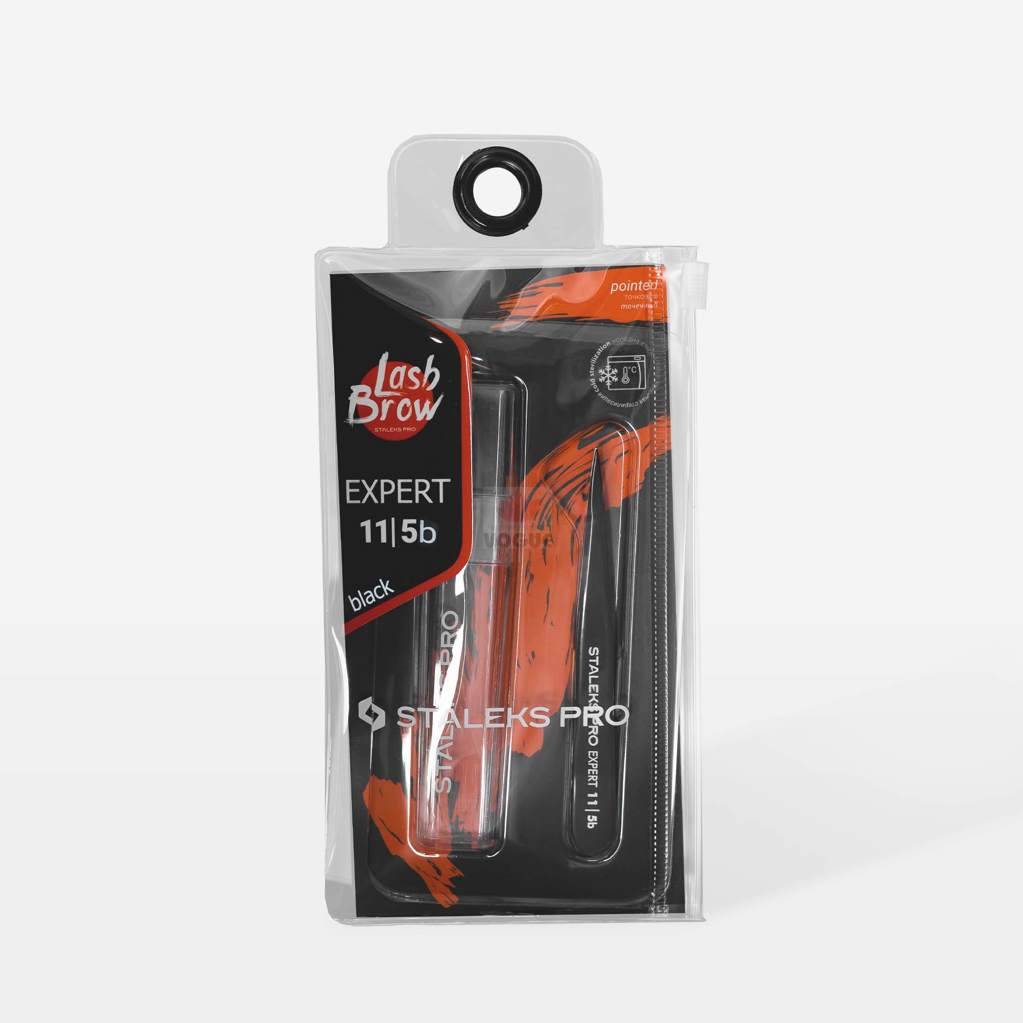Staleks Expert pinzeta na obočie TE-11/5 čierna