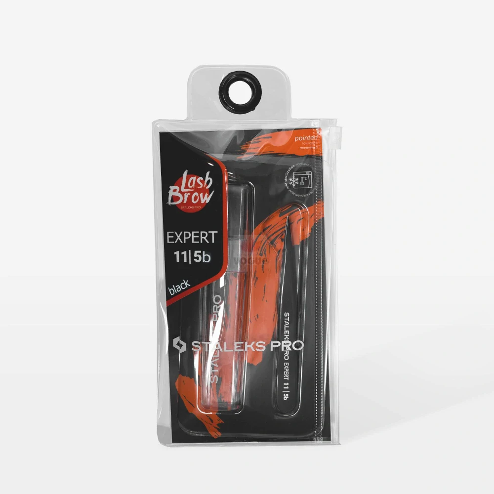 Staleks Expert pinzeta na obočie TE-11/5 čierna