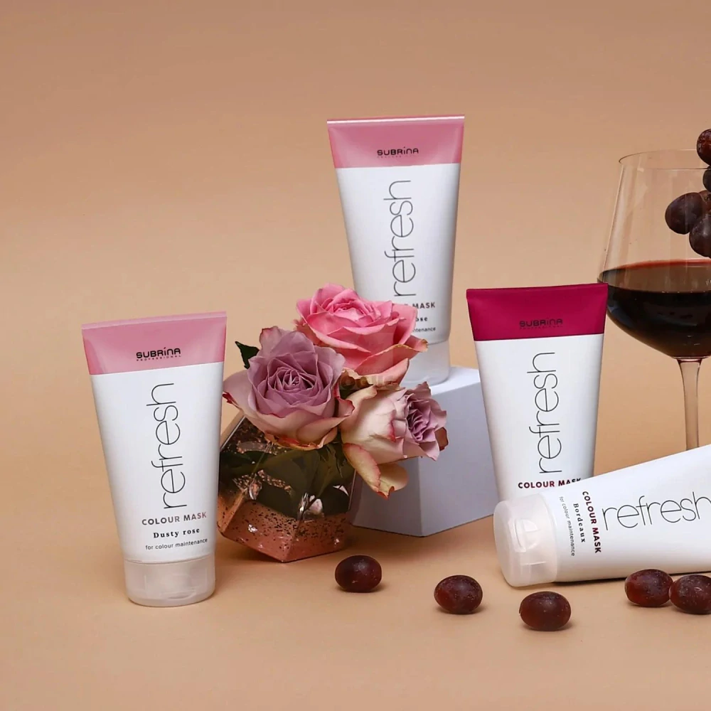 Farebná maska na vlasy temná ružová 150ml Refresh Subrina