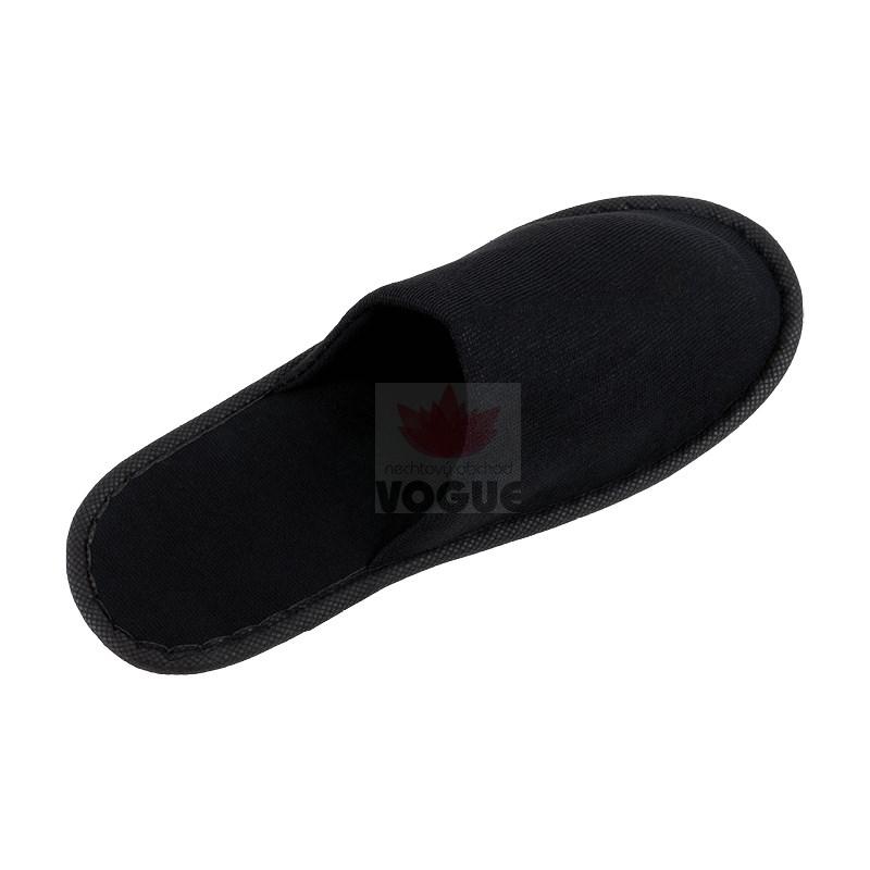 Froté papuče plné čierne