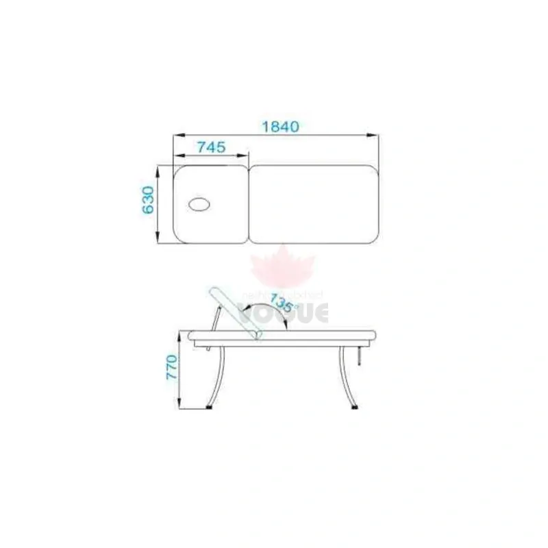 Masážne lehátko Azzurro 328 biele