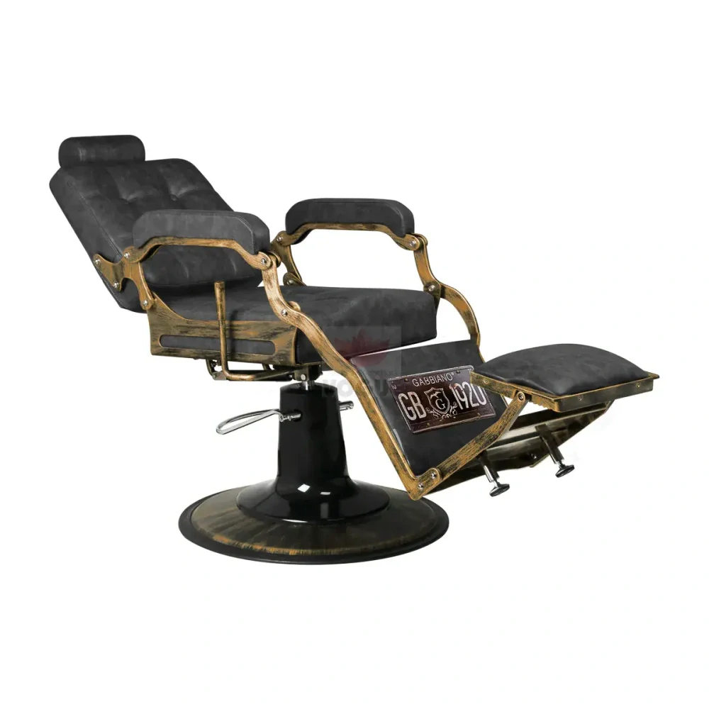 Gabbiano barberské kreslo Boss HD Old kožené čierne