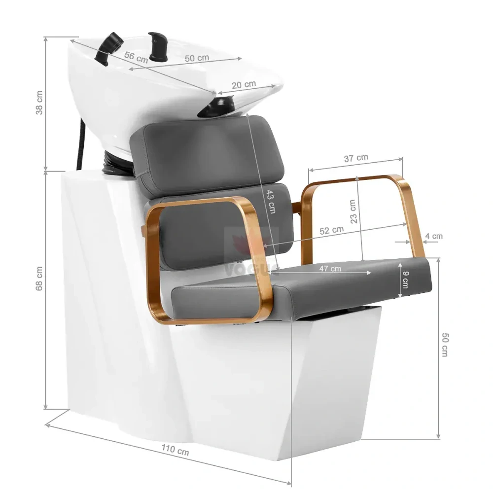 Kadernícka umývacia stanica Gabbiano Porto zlatosivá