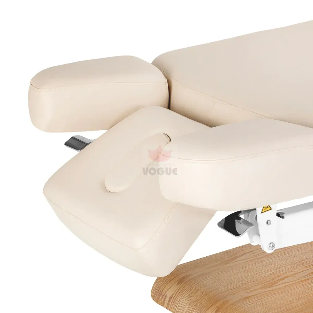 Ležadlo Sillon Relax SPA, krémové s svetlo hnedou základňou