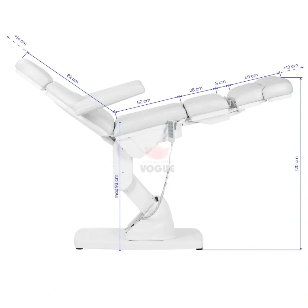 Pedikérske elektrické kreslo biele Kate 4 motory