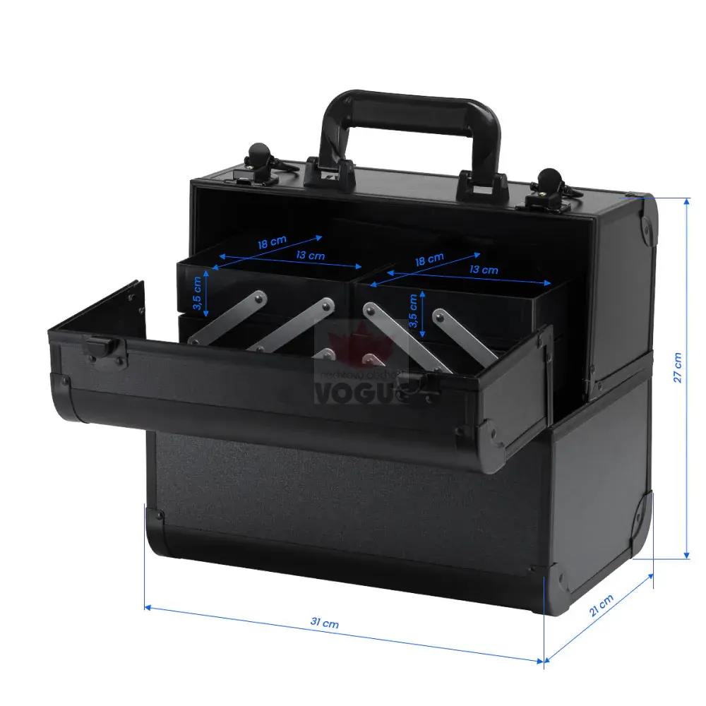 Kozmetické kufrík čierny 40