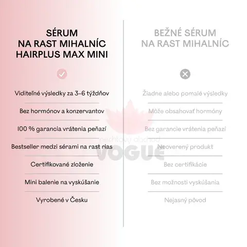 3 x HAIRPLUS MAX 2 ml – sérum na rast mihalníc