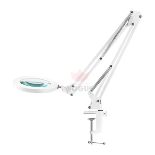 Lampa s lupou LED Glow 308 stolová biela
