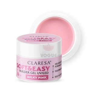 Claresa stavebný gél Soft&Easy gel milky pink 12g