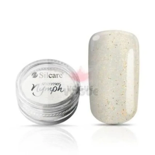 Prášok na nechty Shimmer Nymph biely Silcare 3g