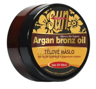 SUN Argan oil telové MASLO BRONZE pre rýchle zhnednutie bez UV faktora