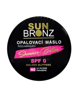 SUN BRONZ Rozjasňujúce telové maslo SPF 0 s glitrami