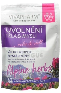 Soľ do kúpeľa alpské byliny UVOĽNENIE TELA a MYSLE relax&chill