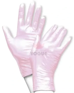 Ružové perleťové rukavice nitrilové S, 100ks Fancy Rose