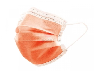 Oranžové rúško na tvár 50ks, 3 vrstvové