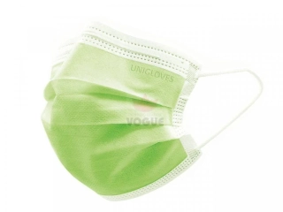 Limetkové rúško na tvár 50ks, 3 vrstvové