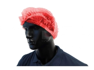 Kozmetická čiapka červená CLIP 100 ks 