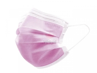 Ružové rúško na tvár 50ks, 3 vrstvové