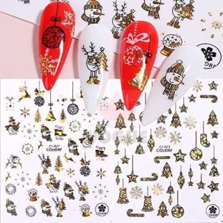 Vianočné samolepky na nechty COLORF 027