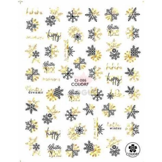 Vianočné samolepky na nechty COLORF 086