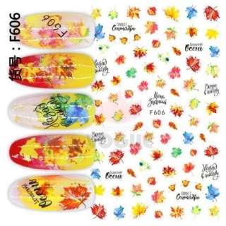 Jesenné samolepky na nechty FASIO 606