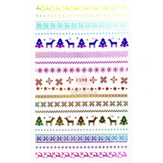 Vianočné samolepky na nechty FASIO 598