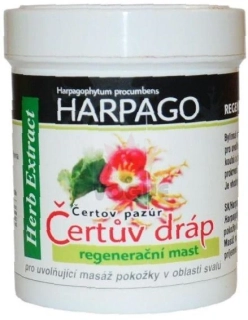 Masť Čertov pazúr na masáž pokožky v oblasti svalov 125ml HE