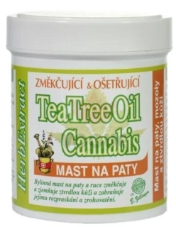 Tea Tree oil masť s Cannabis na tvrdú kožu 125ml HE